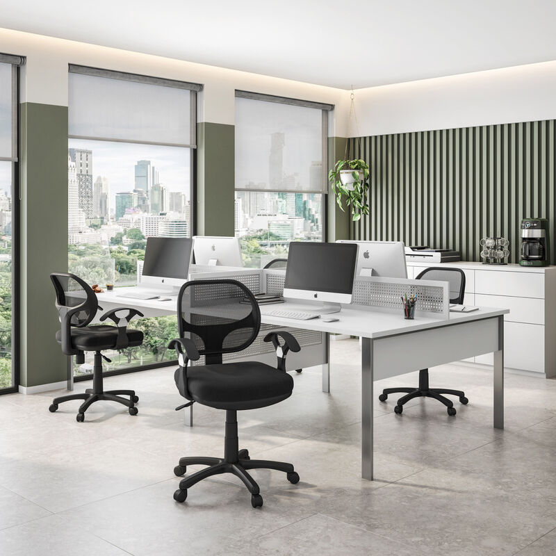 Streamdale Midback Mesh Task Office Chair, Black image number 1