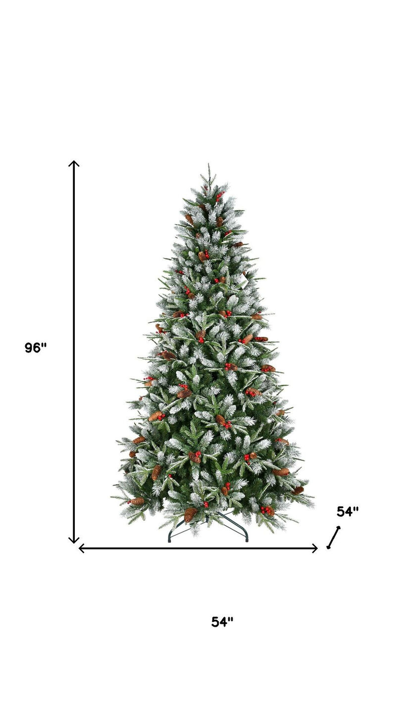 HomeRoots 8' White Full Pine Christmas Tree image number 2