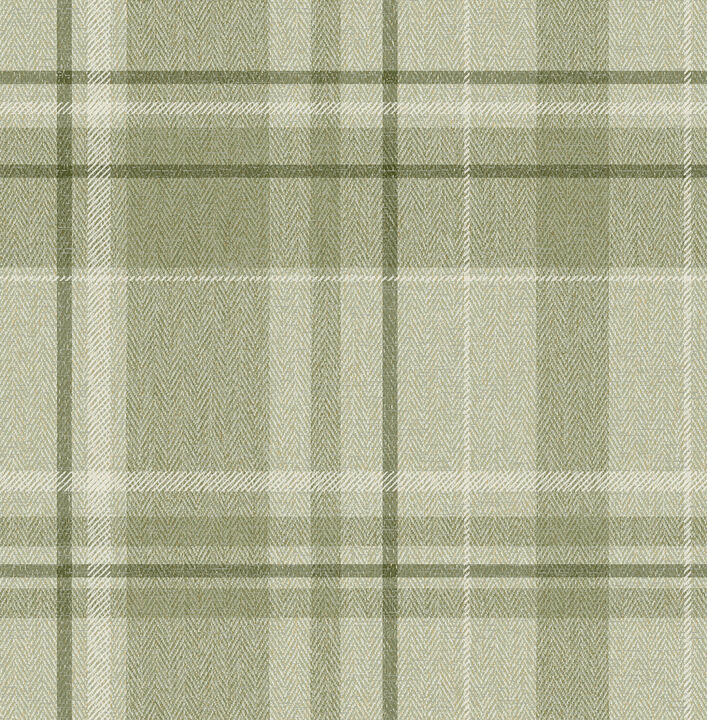 Harris Green Plaid Chevron Wallpaper