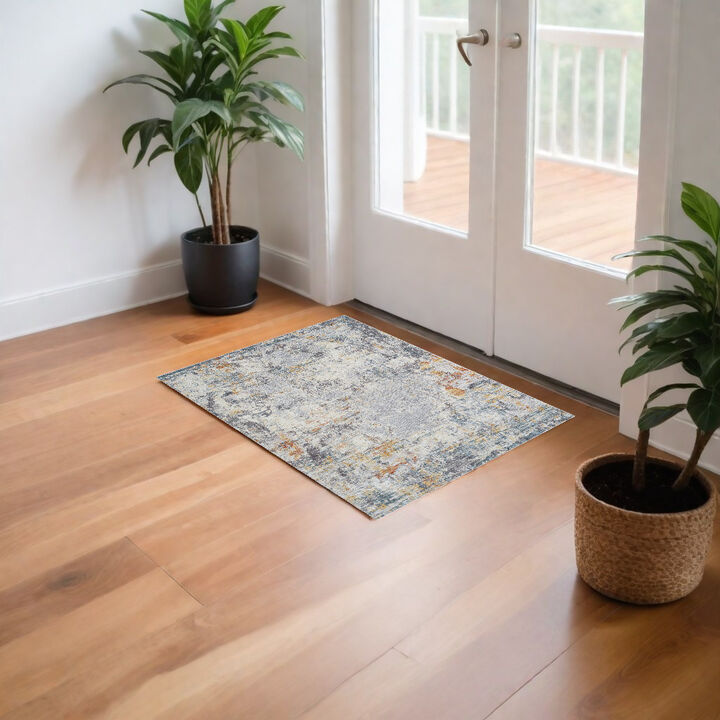 HomeRoots Abstract Area Rug