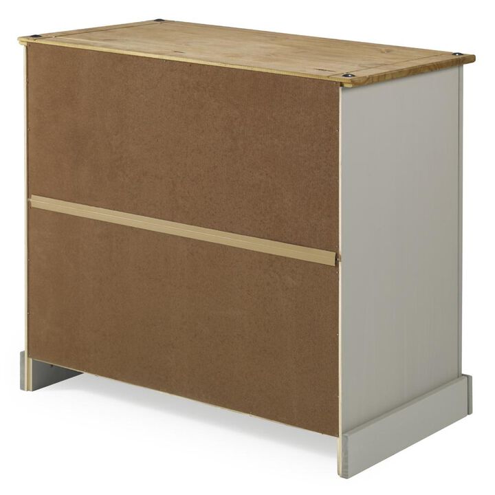 OS Home and Office Furniture Model COG915 Cottage Series Wood Buffet Sideboard in Corona Gray