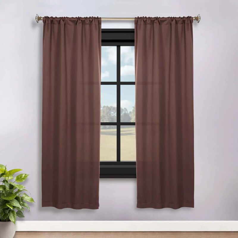Blackout Curtain Set of 2, Solid Window Drapes for Bedroom and Living Room image number 2