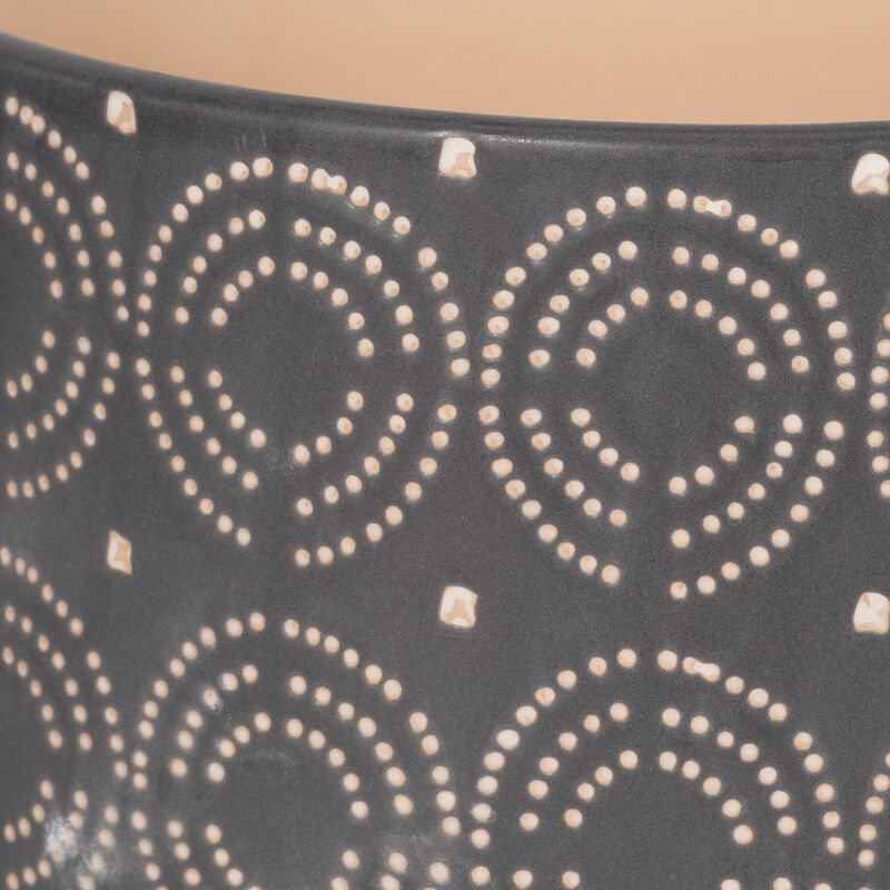 Cer, 7" Swirl Planter On Stand