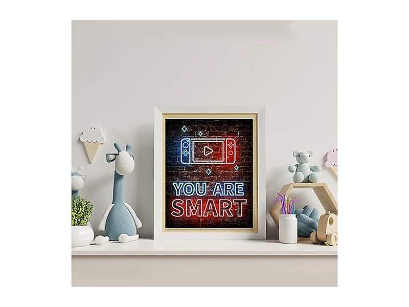 Neon Video Game Decor Set 4 8 X 10 Inch Boys Bedroom Encouragement Gaming Wall image number 3