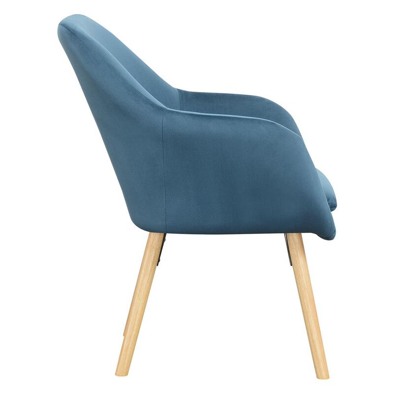 Convenience Concepts Take a Seat Charlotte Accent Chair, Blue Velvet