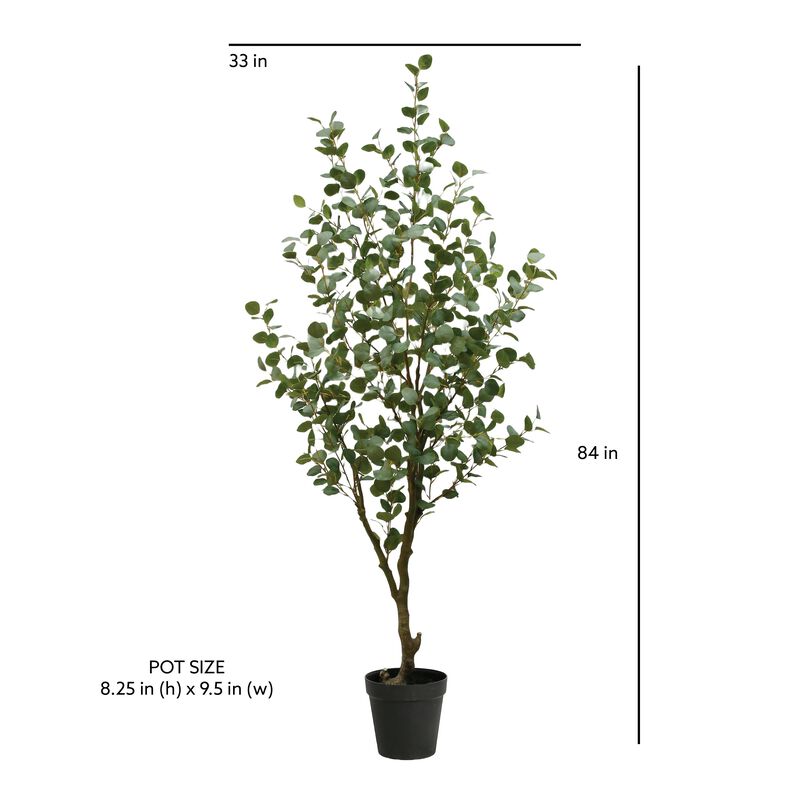 7' Artificial Eucalyptus Tree image number 5