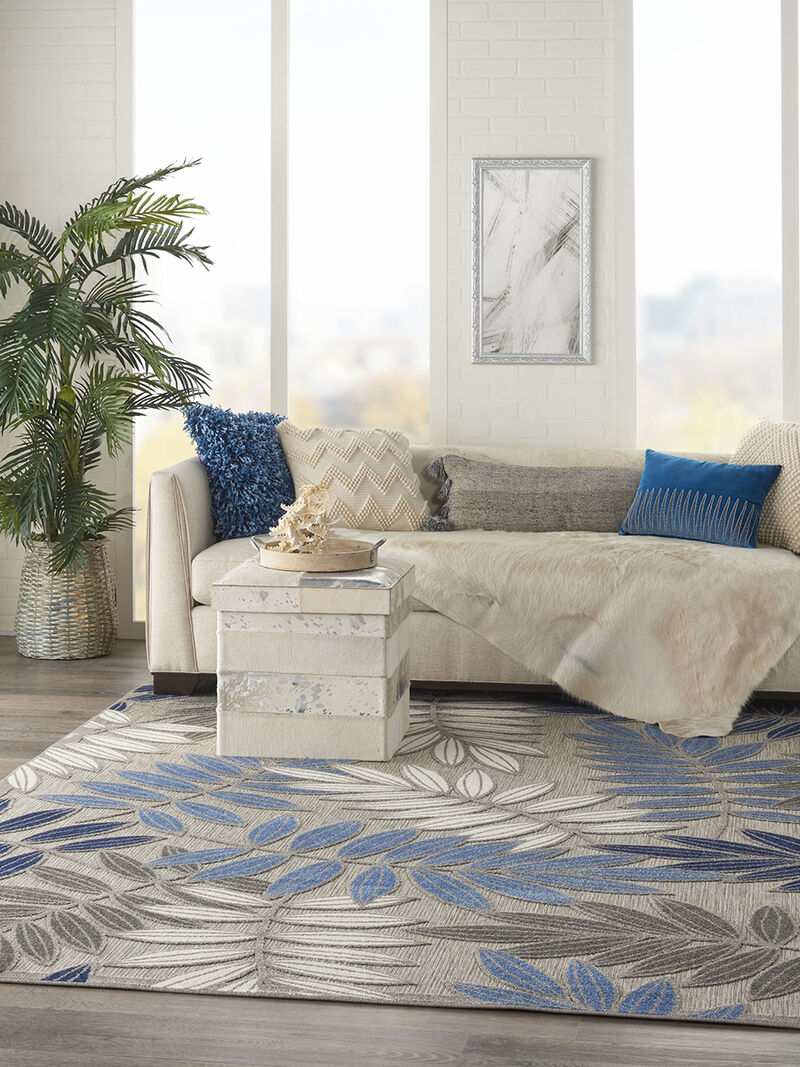 Aloha ALH18 Gray/Blue 6' x 9' Rug