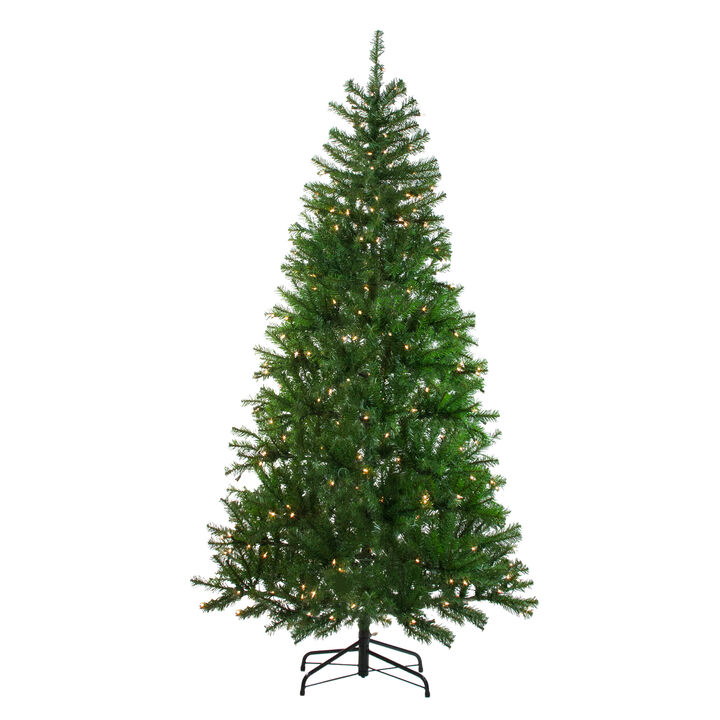 7' Pre-Lit Vail Spruce Medium Artificial Christmas Tree - Clear Lights