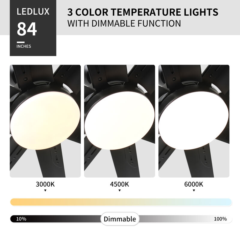 ELEMENT ACE Super Large Energy Efficient Ceiling Fan with Remote Control and Reversible Airflow image number 3