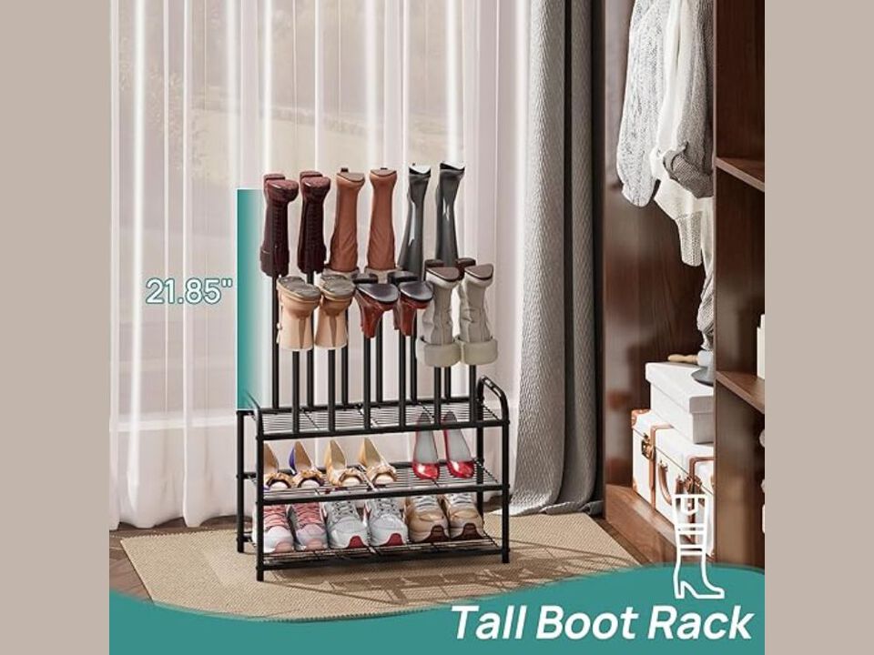 Entryway Shoe Organizer Closet Storage Tall Boot Rack Boot