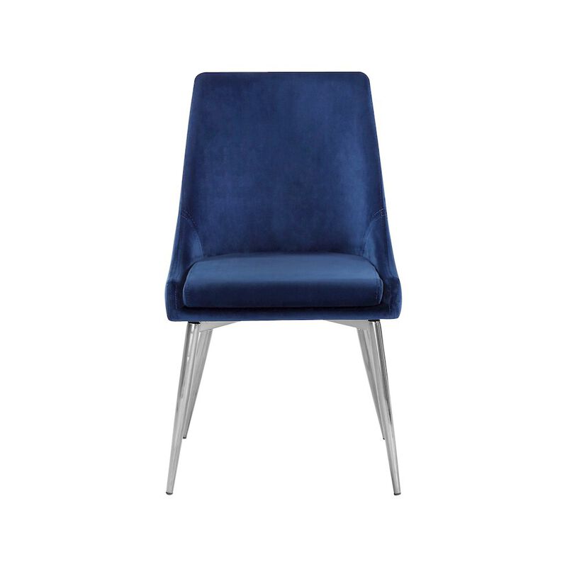 Meridian Furniture Karina Navy Velvet Dining Chair, Set of 2