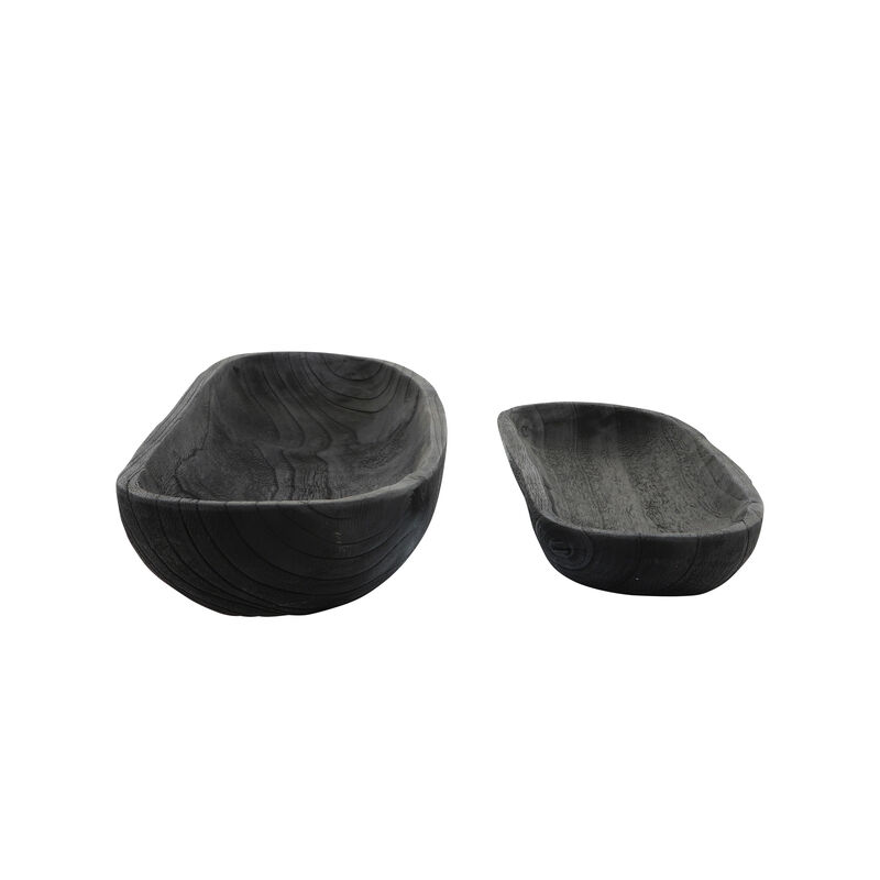 S/2 18/24" Wood Decor Plates image number 3