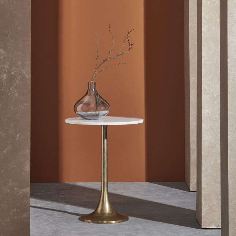 Renwil Amalya ANTIQUE BRASS SIDE TABLE