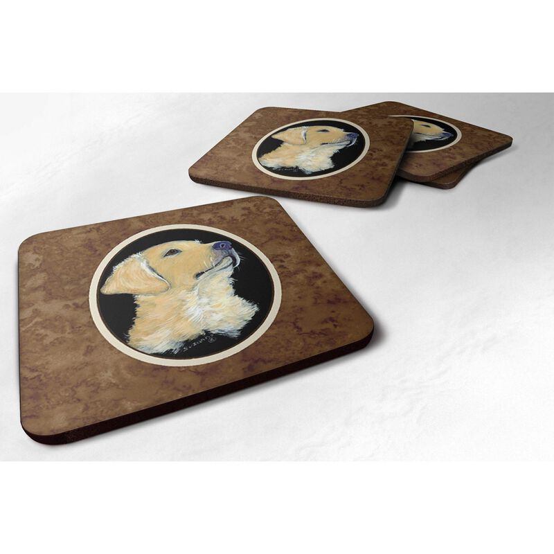 Caroline's Treasures SS8960FC Golden Retriever Foam Coasters (Set of 4), 3.5 H x 3.5 W, Multicolor image number 0