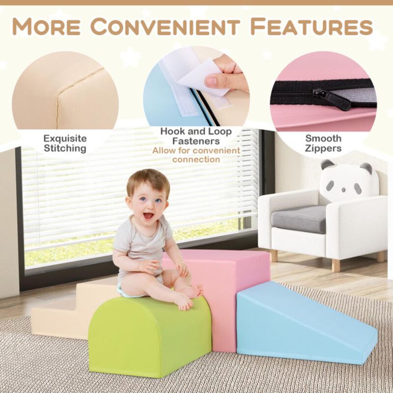 Hivvago Climb and Crawl Foam Block Play Set for Infant Baby