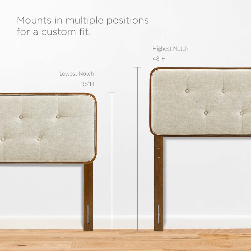 Modway - Bridgette Twin Wood Platform Bed with Splayed Legs