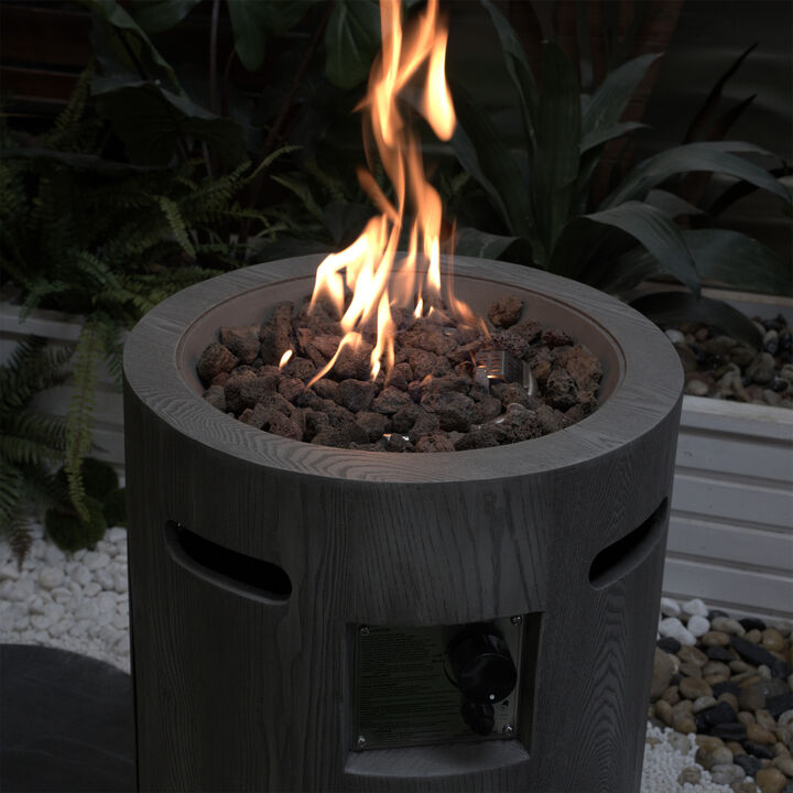 Streamdale CSA Certified 32,000 BTU Round Gas Fire Pit with Lava Stone