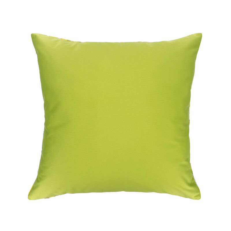 Chevron Green Silk Velvet Ikat Pillow, 20" X 20"