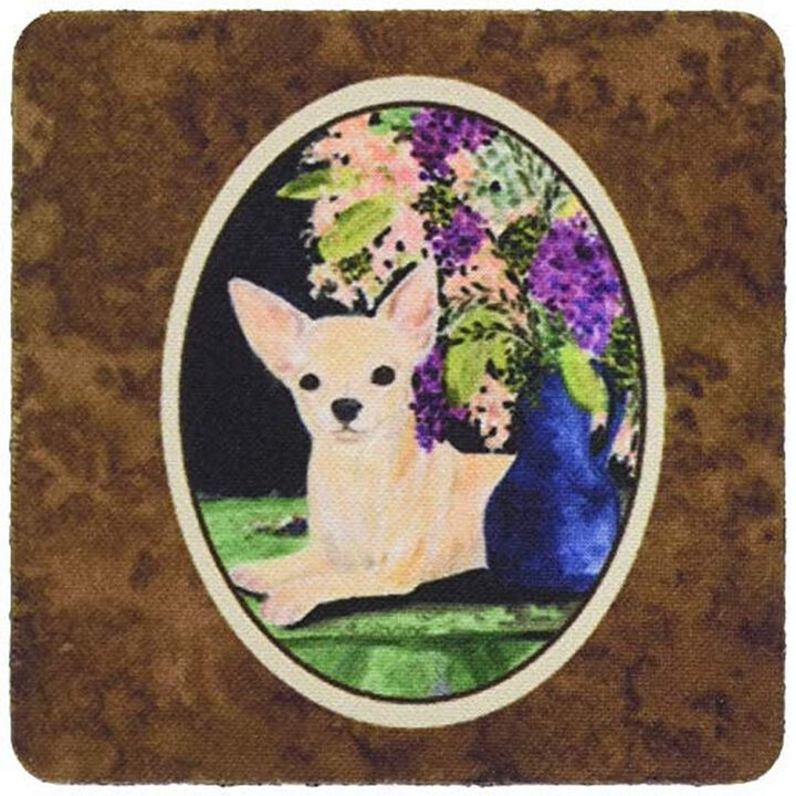 Caroline's Treasures SS8289FC Chihuahua Foam Coasters (Set of 4), 3.5 H x 3.5 W, Multicolor