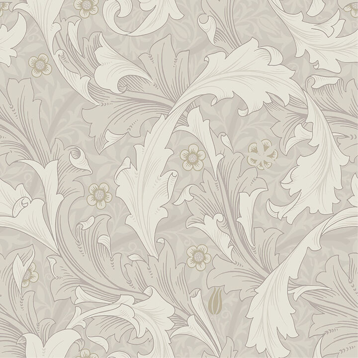 Granville White Leafy Vine Wallpaper