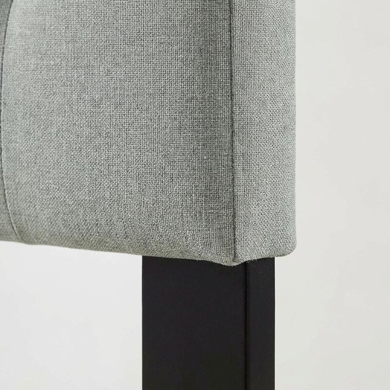Upholstered Fabric Twin Headboard in Neutral Tone with Padded Design image number 5