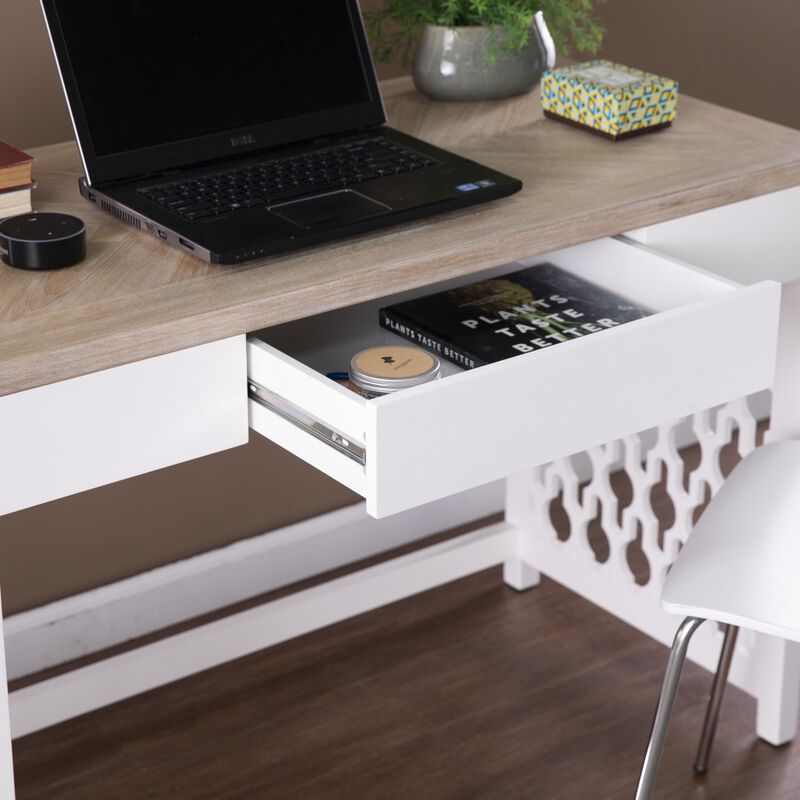 Spacious Writing Desk Featuring Three Drawers for Home Office or Study Use