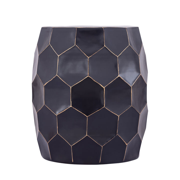 Gevorique Black Geometric End Table