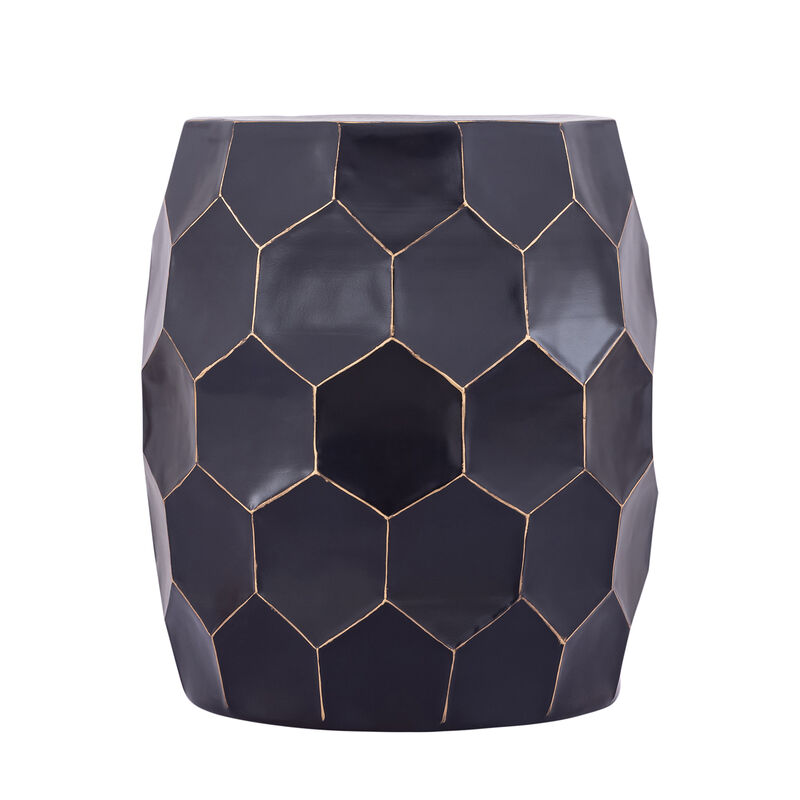 Gevorique Black Geometric End Table image number 1