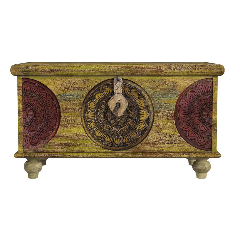 Butler Specialty Company Mesa Carved Wood Trunk Coffee Table, Assorted