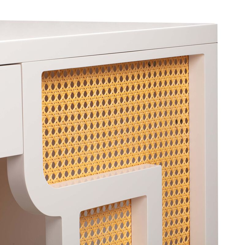Tov Furniture Suzie Rattan Executive Desk (Cream) image number 6