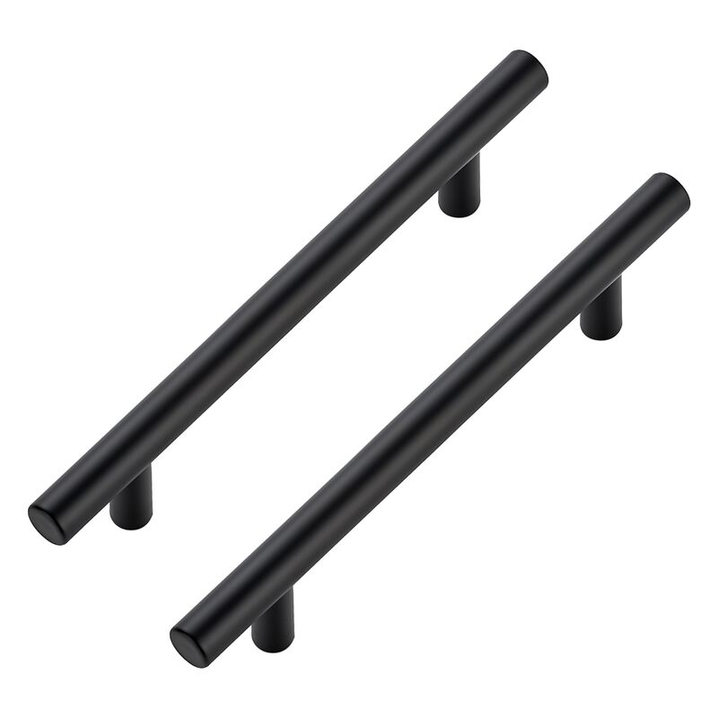 JOY DECOR 20 Pack Cabinet Handles, Black Cabinet Pulls, 5 in Hole Center Kitchen Hardware, Stainless Steel T Bar Handles for Dre
