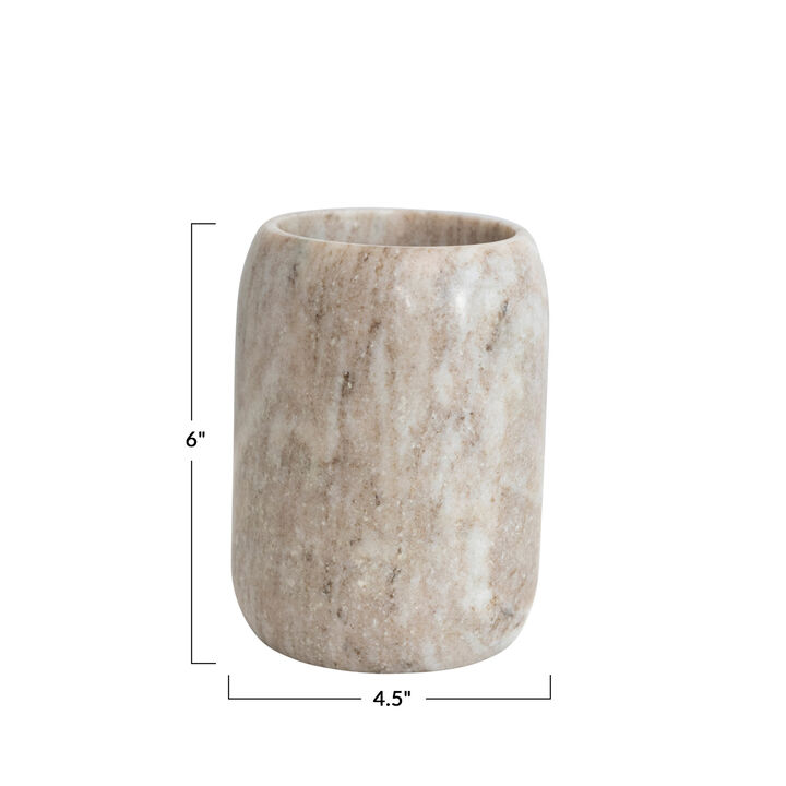 Modern Marble Bottle Holder, Beige