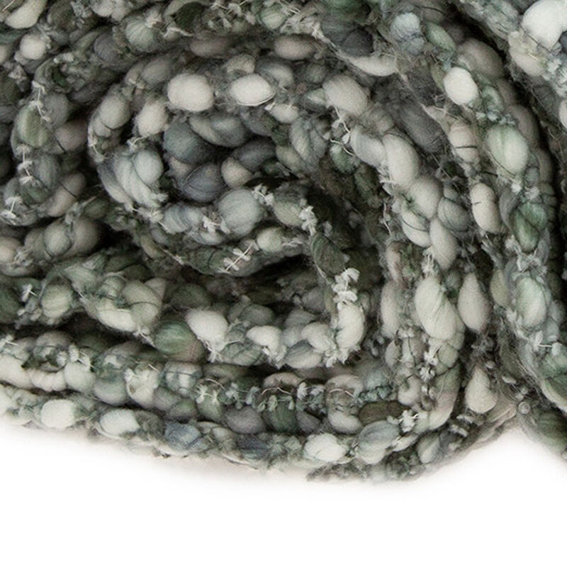 HomeRoots Green and White Knitted Cotton Blend Abstract Throw Blanket with Fringe image number 5