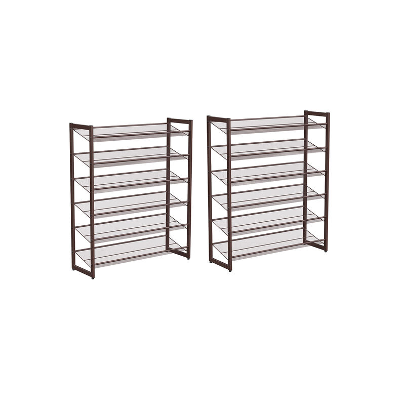 Hivvago Bronze Large Shoe Rack with 12 Shelves
