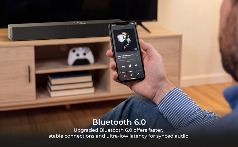 ULTIMEA Poseidon R3T 2.1ch Soundbar with Wireless Subwoofer, App Control, Soundbar for Smart TV, Bluetooth 6.0, HDMI, Optical, 240W Peak Power image number 8