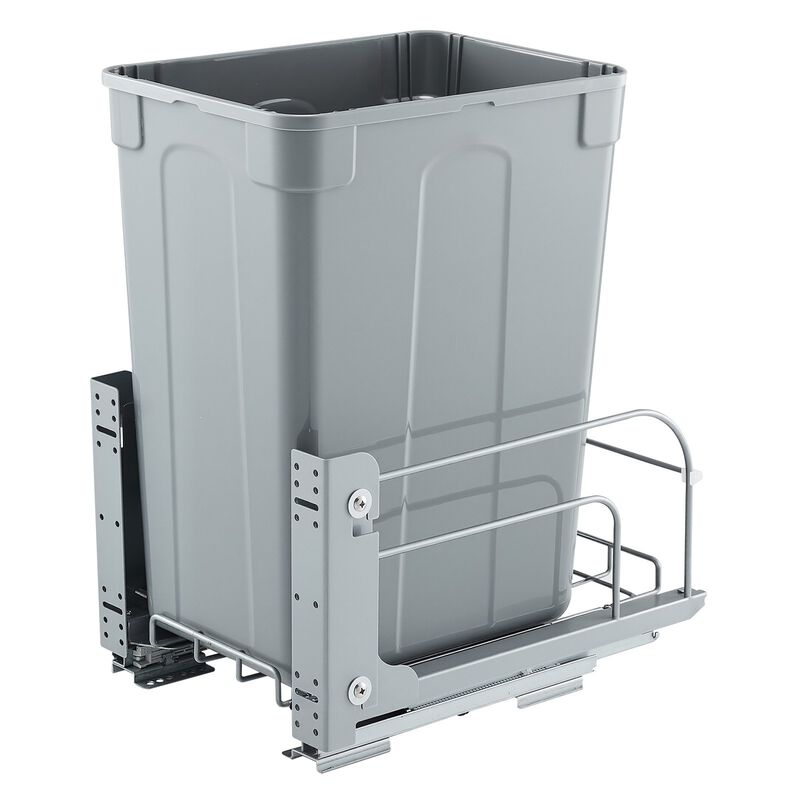 35 Quart Pull-Out Waste basket &ndash; Under Sink Cabinet Waste Container with Soft Close Slides image number 2