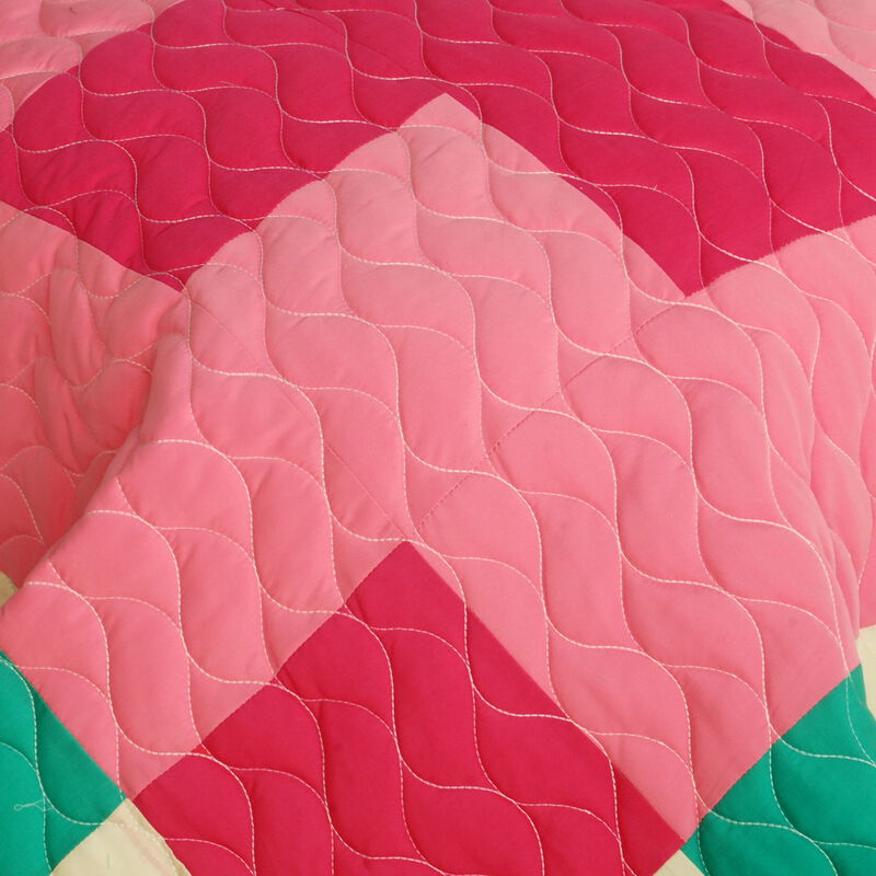Vermicelli Quilted Patchwork Bedding Set Queen Size Moments Decorative Design image number 2