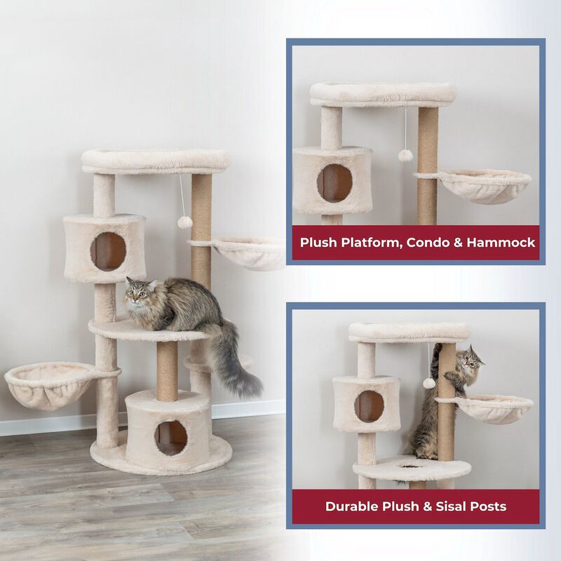 TRIXIE Anna Jute Cat Tree Scratching Posts Condos Hammocks Perches Cat Toy image number 2