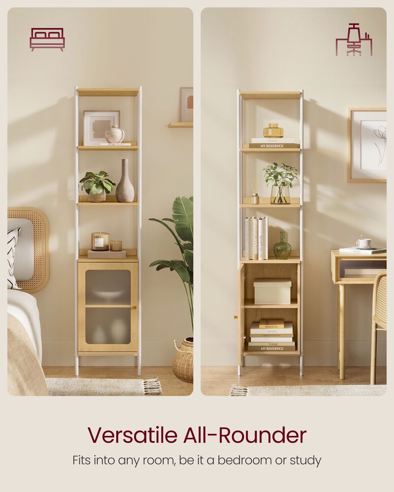 Bookcase with Plastic Doors for Modern Storage and Easy Access