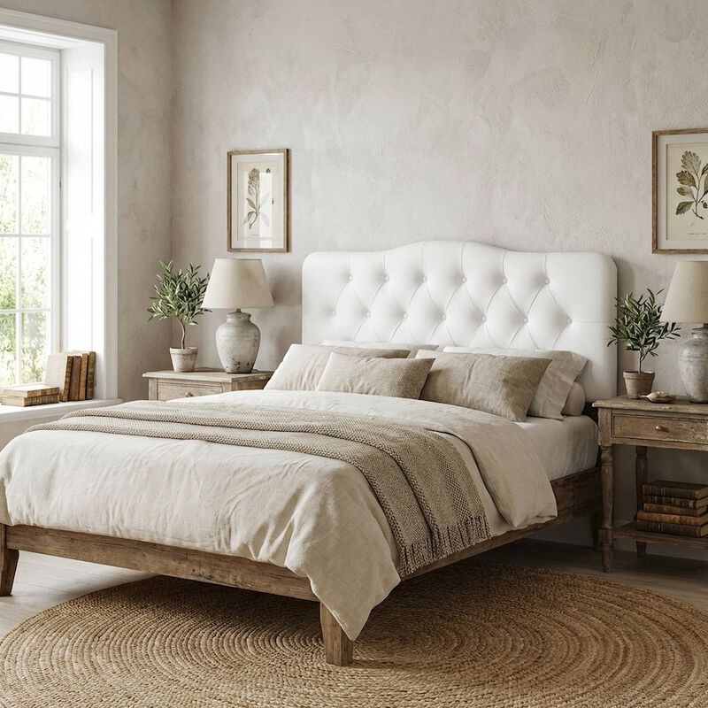 Upholstered Vinyl King Headboard with Durable Finish and Contemporary Design image number 3