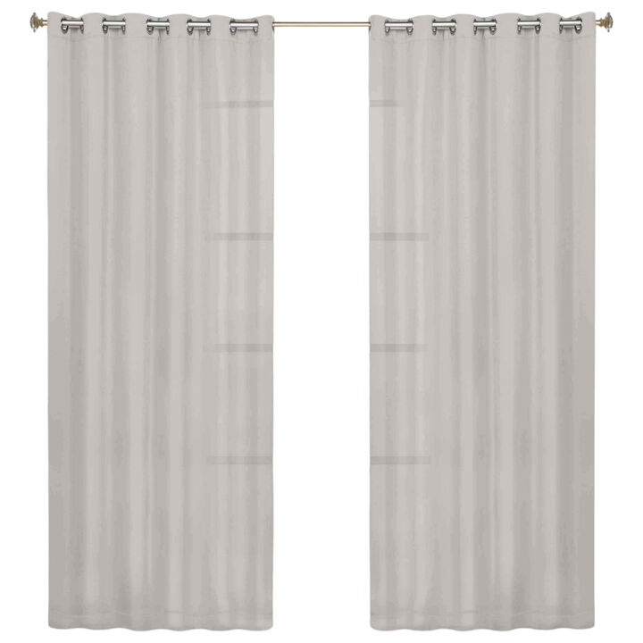 Modern Solid Blackout Curtain Panels Set of 2 Room Darkening Drapes