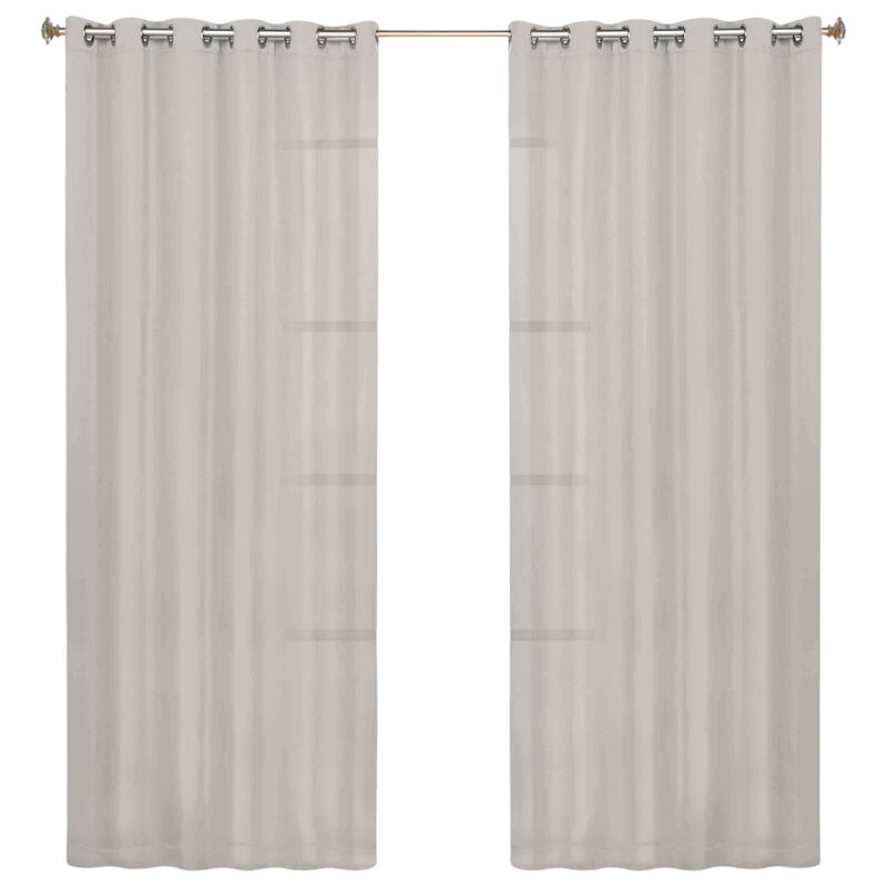 Modern Solid Blackout Curtain Panels Set of 2 Room Darkening Drapes image number 0