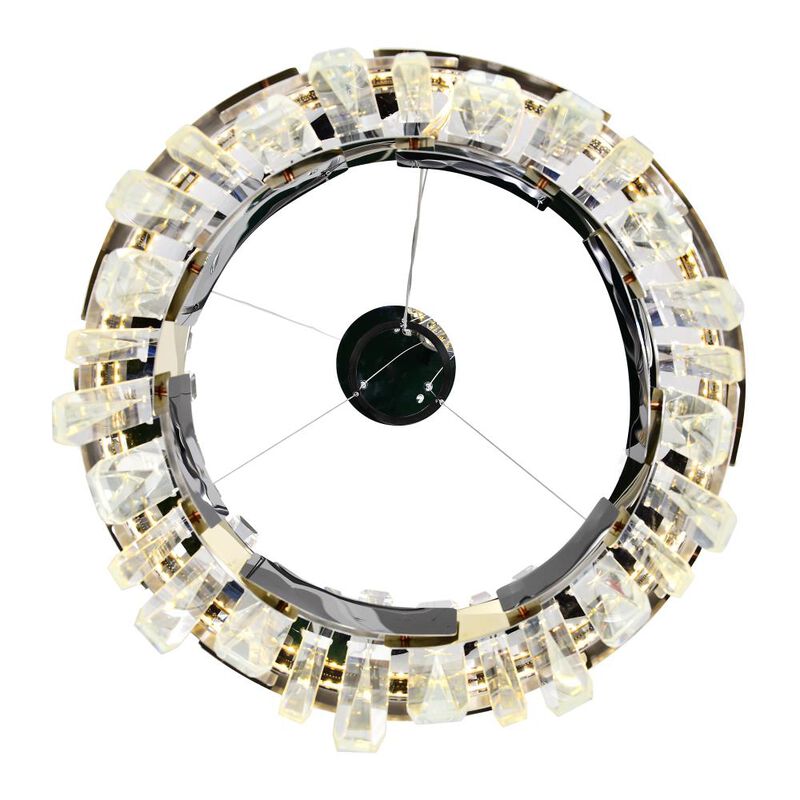 Aya LED Integrated Pearl Black Chandelier