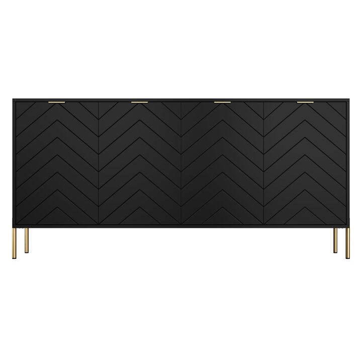 4-Door Accent Cabinet More Large Storage Cabinet