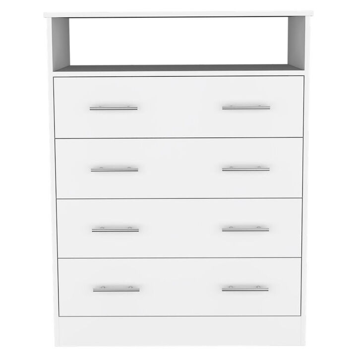 Four Drawer Dresser Wuju, Bedroom, White