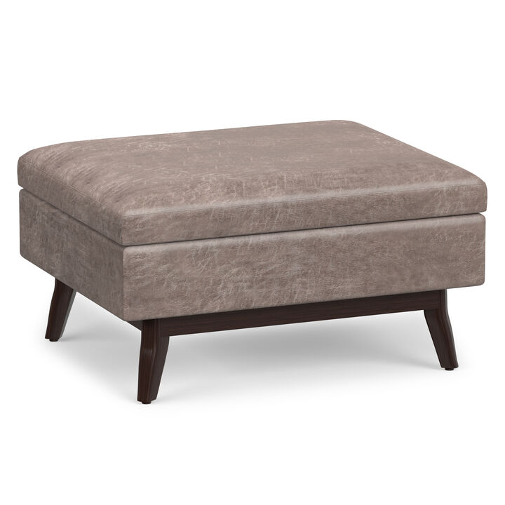 Simpli Home Owen Coffee Table Storage Ottoman