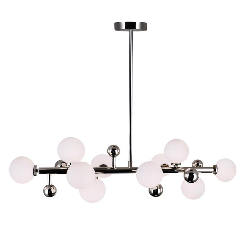 CWI Lighting Element 10 Light Chandelier With Polished Nickel Finish