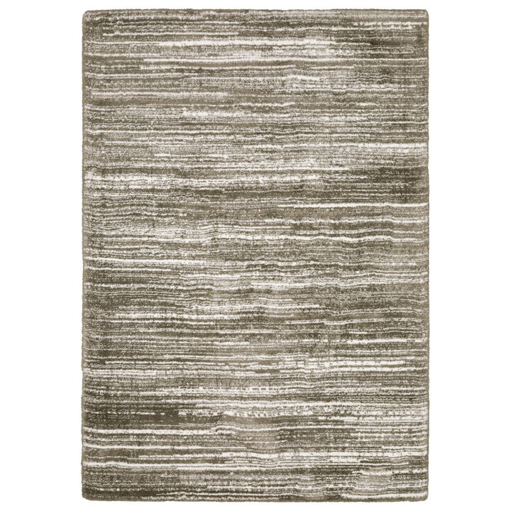 HomeRoots Striped Distressed Area Rug