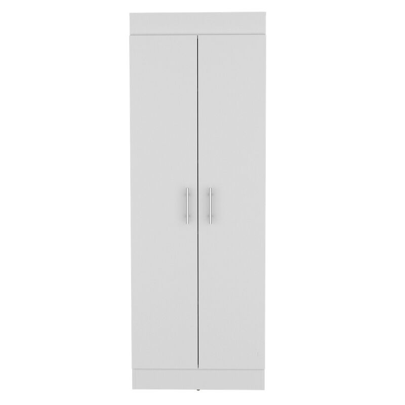 Nepal Pantry Cabinet, Space-Efficient 2-Door Design with Multiple Shelves-White