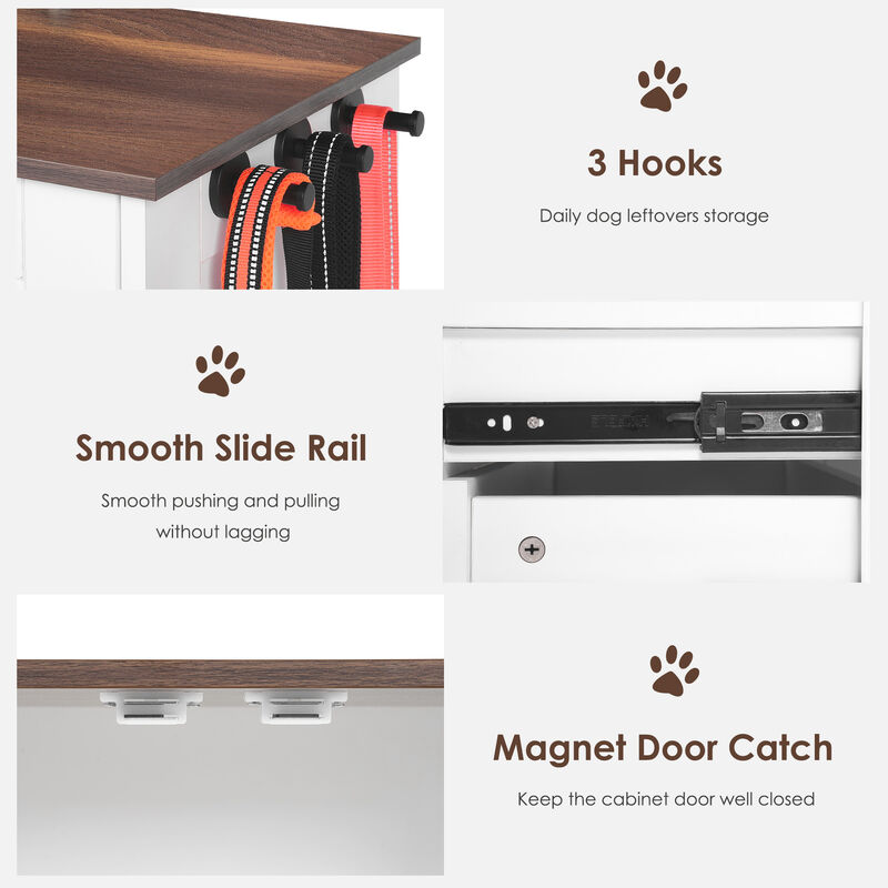 Suvild Wood Pet Feeding Station Cabinet image number 4